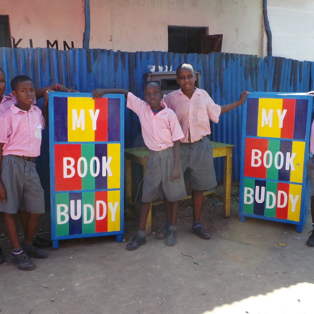 The launch of the special MyBookBuddy class libraries at the Diplomat Community Education Centre and Brighton’s Academy in Changamwe, Mombasa were a great success!